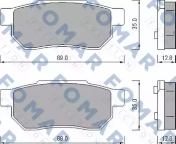 FOMAR FRICTION fo456381 -  Комплект тормозных колодок, дисковый тормоз